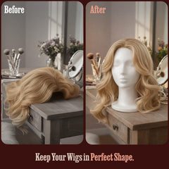 STUDIO LIMITED hairpiece mannequin head for easy styling and precise fitting.