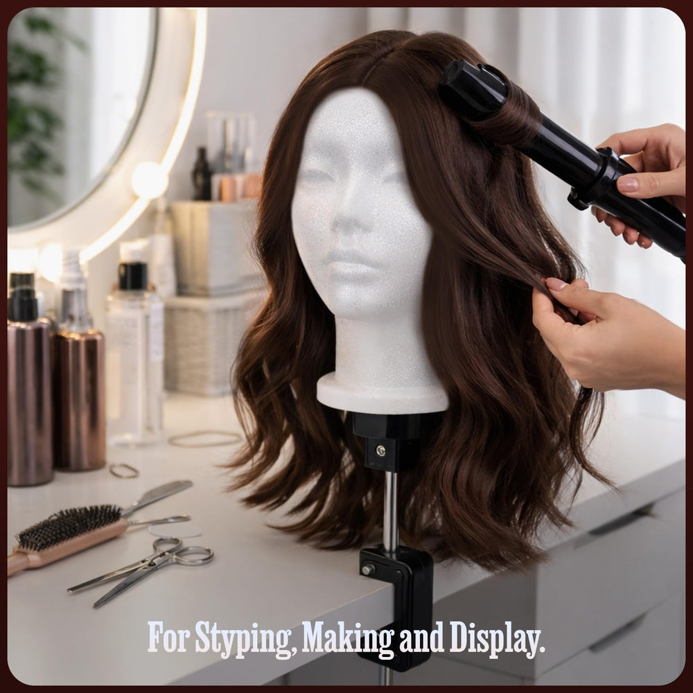 STUDIO LIMITED salon display head ideal for showcasing wigs and hats.