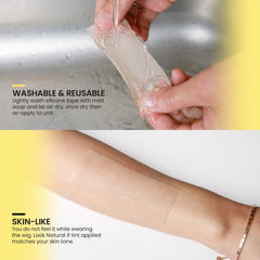 Studio Limited silicone lace tape cut to fit shows customizable shaping.