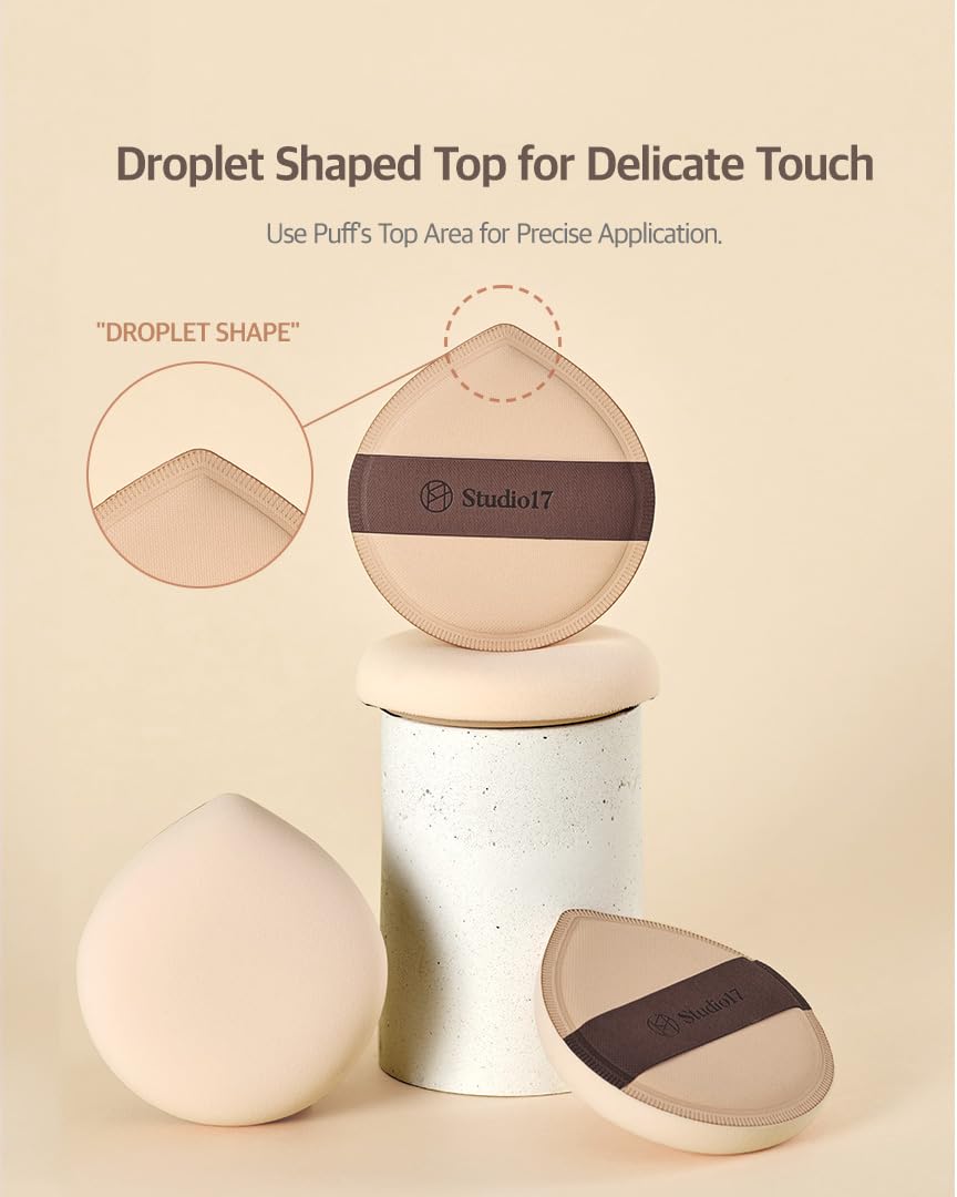 STUDIO17 Pang Pang makeup puff latex material emphasizes elasticity and durability.
