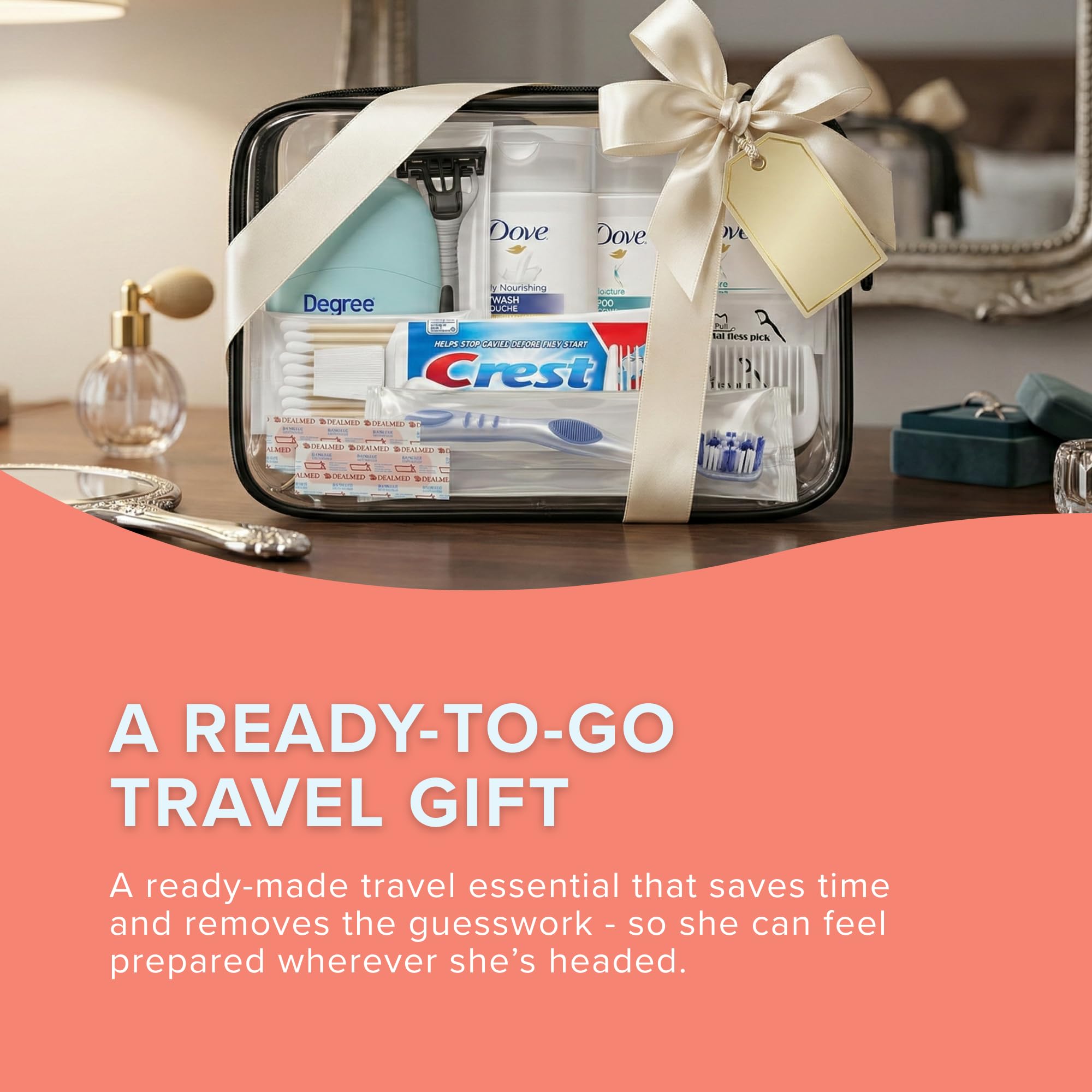 Trektote shaving cream and razor included for convenient grooming on trips