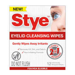 Stye toallitas limpieza de párpados individuales, uso diario suave para ojos sensibles
