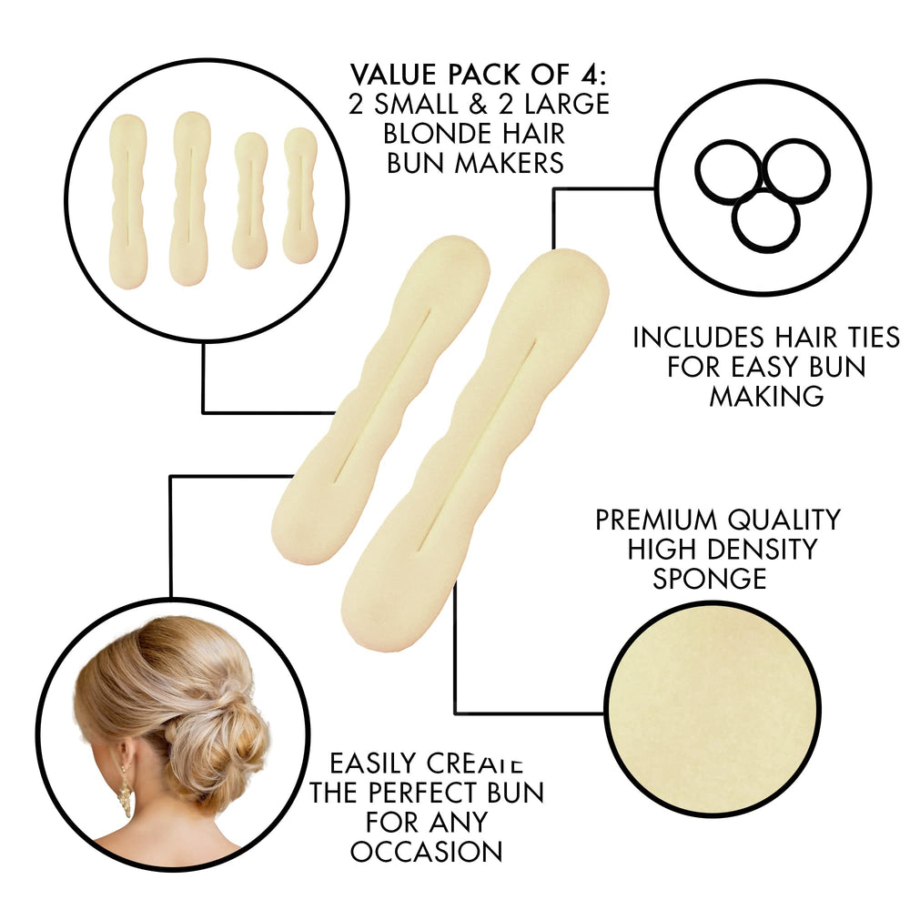 Styla Hair Blonde Magic Bun Maker small is perfect for quick buns on busy days.