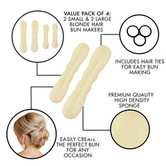 Styla Hair Blonde Magic Bun Maker small is perfect for quick buns on busy days.