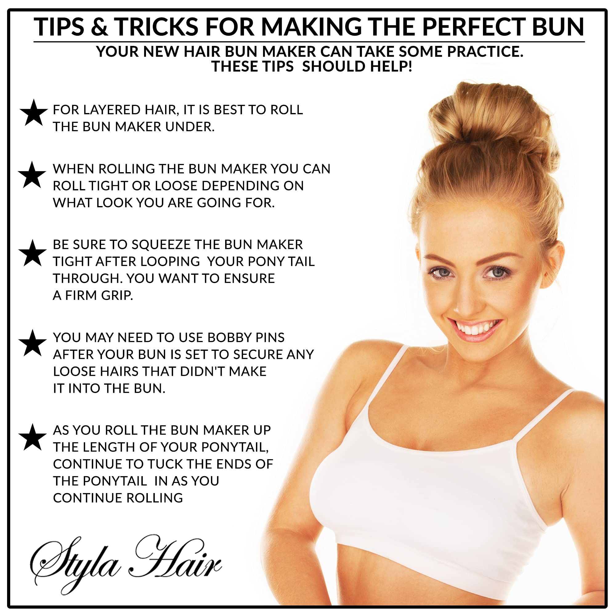 Styla Hair Blonde Magic Hair Ties secure styles during workouts and events.
