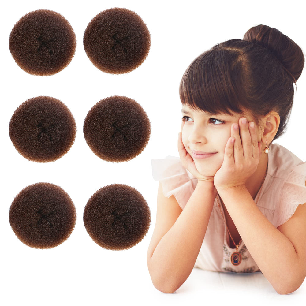Styla Hair small donut bun maker in brown creates quick, secure kids' buns
