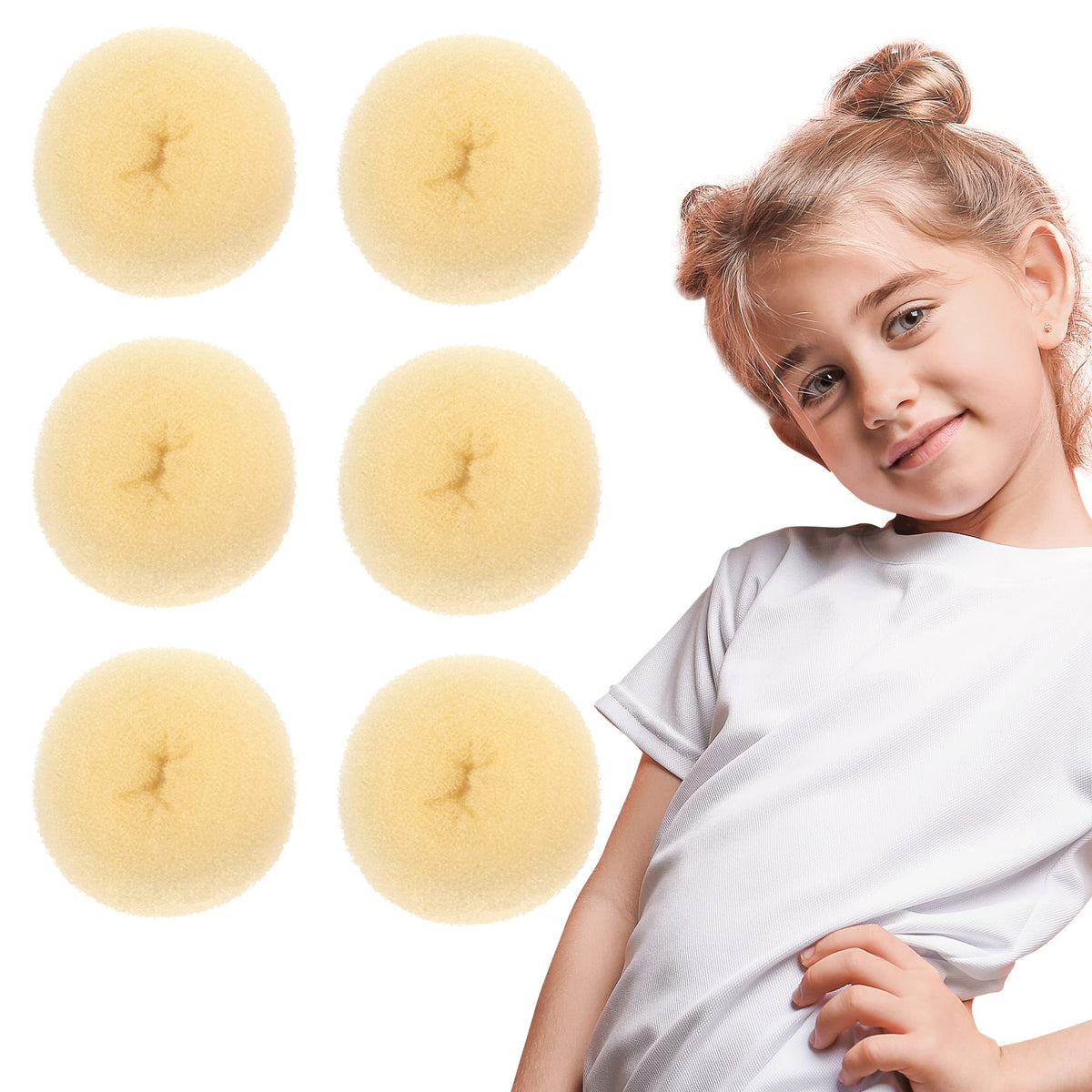 Styla Hair small donut bun kit closeup for quick kids ballet buns