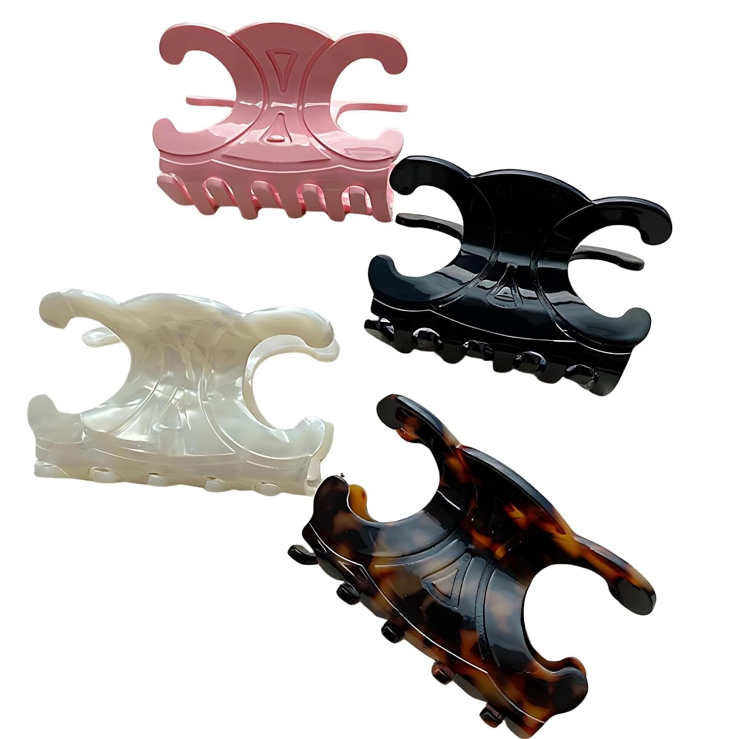 Style-B Elegant Butterfly Hair Clip in pink provides secure, stylish hold for updos