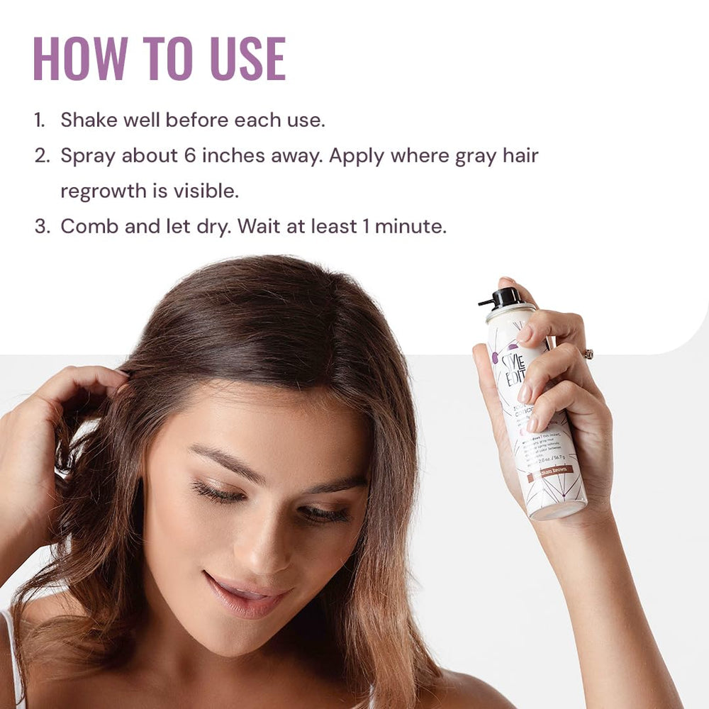 Style Edit gray roots before color appointment for effortless interim styling