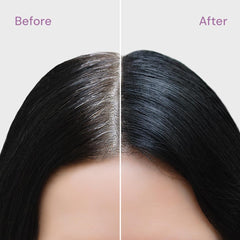 Outdoor shot demonstrates sweat-proof, weather-resistant root touch-up in action.