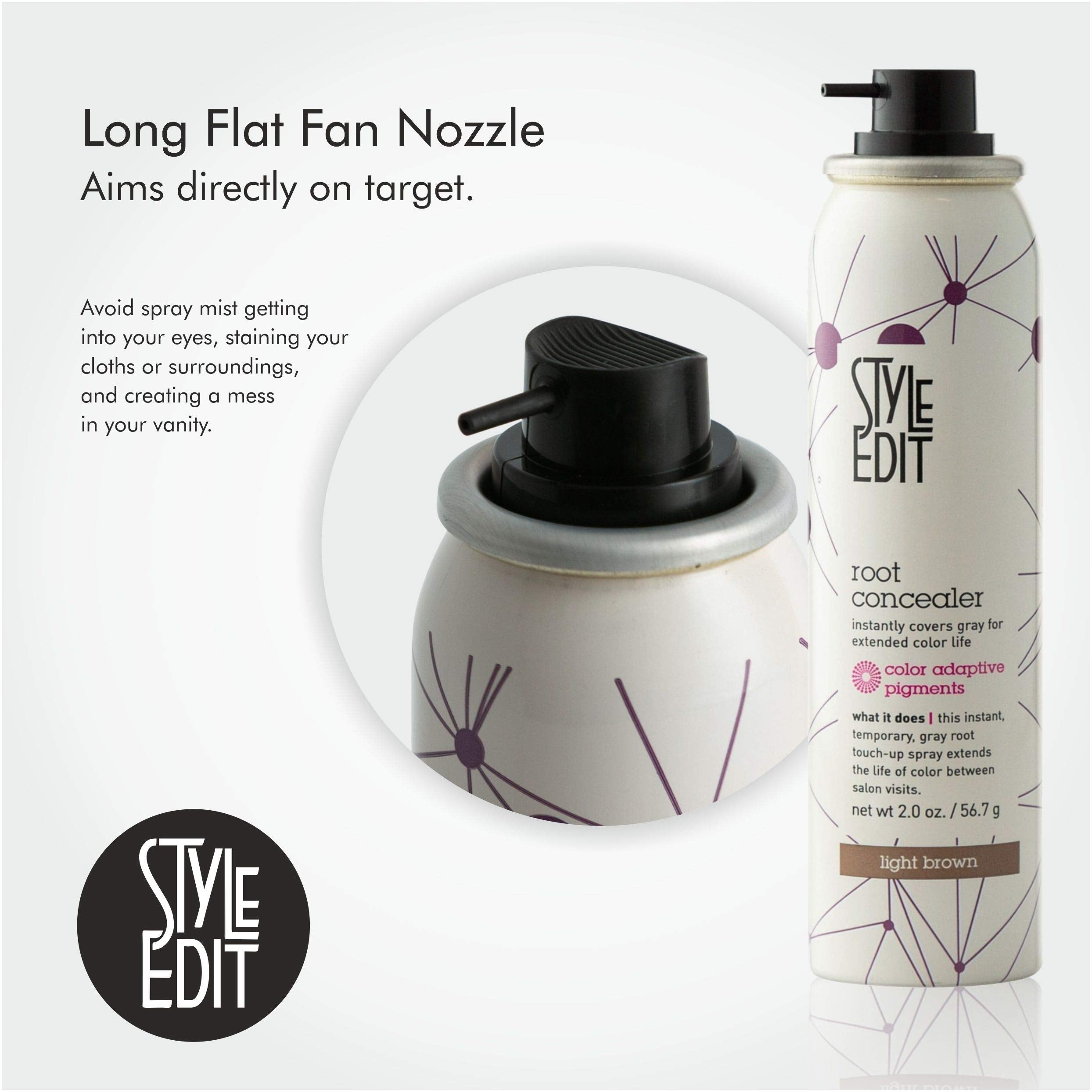 Style Edit Root Touch Up Spray lightweight formula leaves no residue