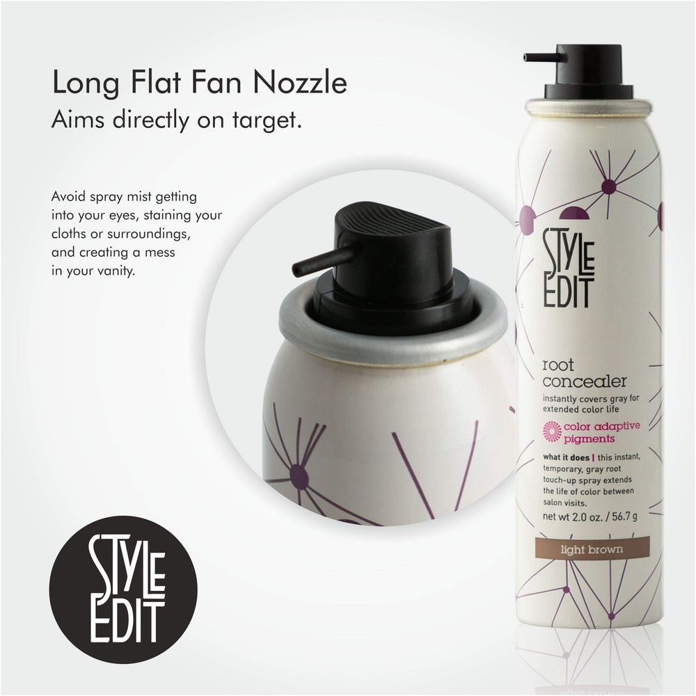 Style Edit Root Touch Up Spray lightweight formula leaves no residue