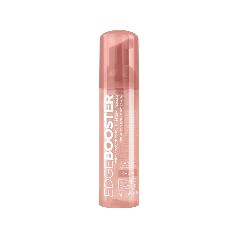 Style Factor Edge Booster Morganite bottle front view for defined curls