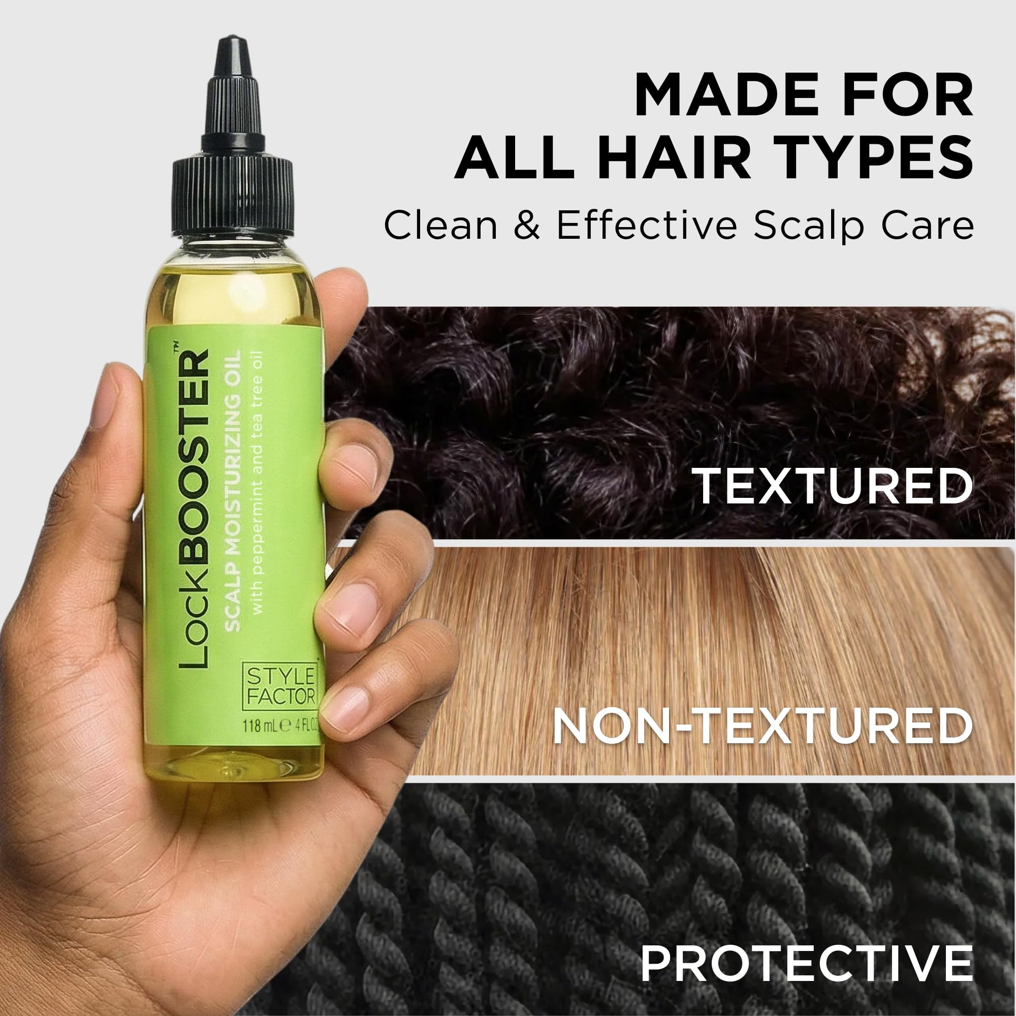Style Factor LockBOOSTER: aroma de menta y árbol de té para una sensación fresca.