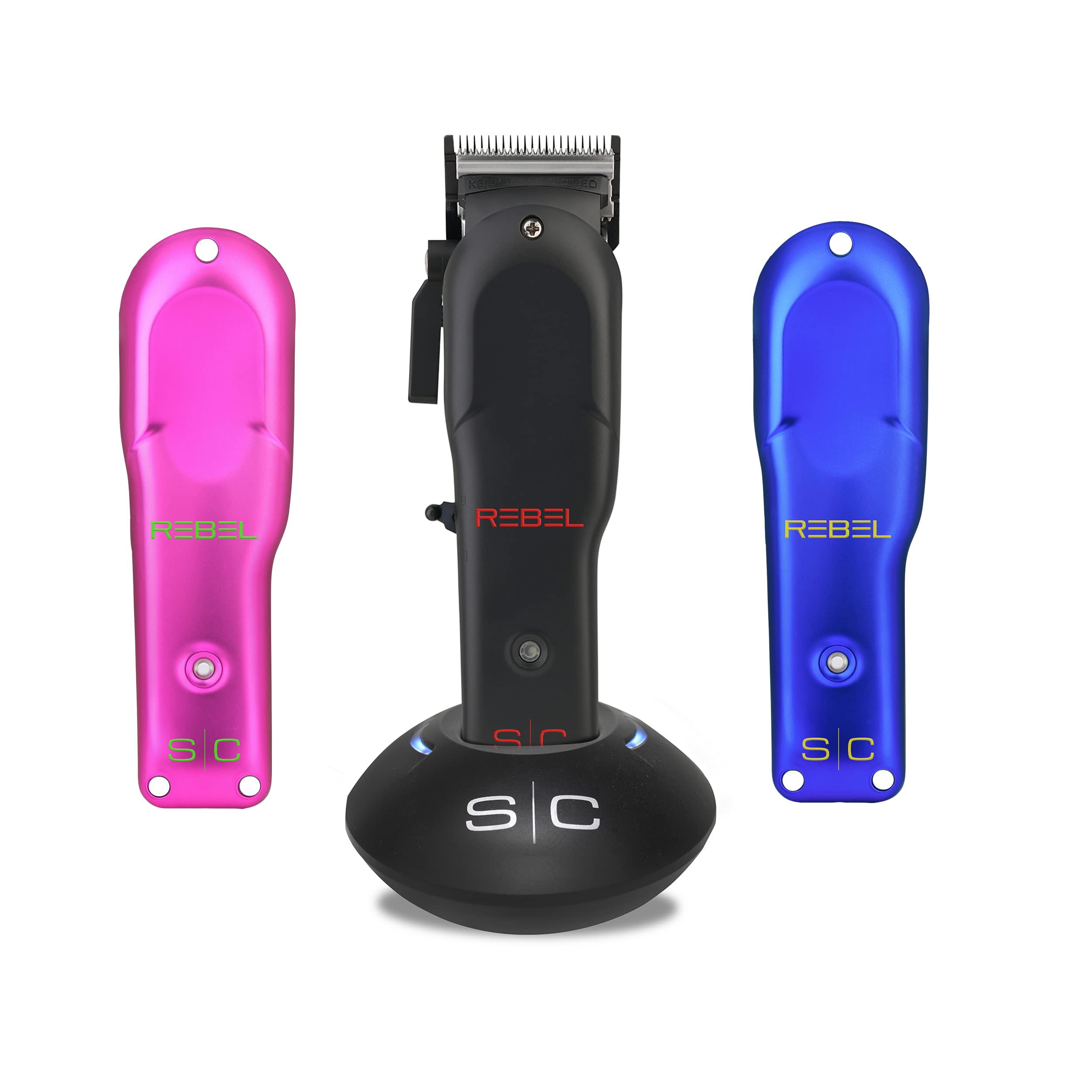Stylecraft Rebel clipper blades feature Black Diamond design for cool, sharp cuts.