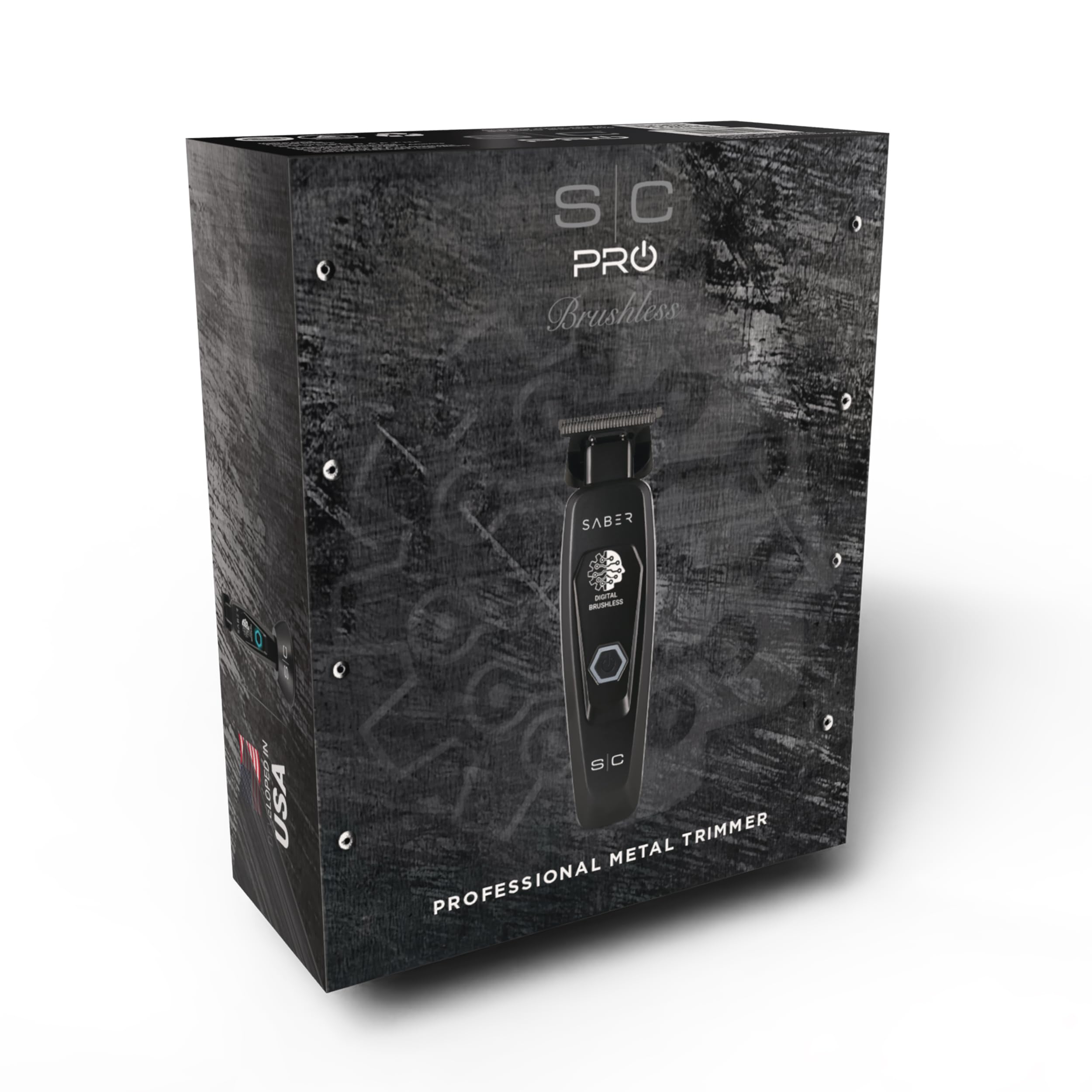 Stylecraft Saber black metal body in hand with ergonomic grip