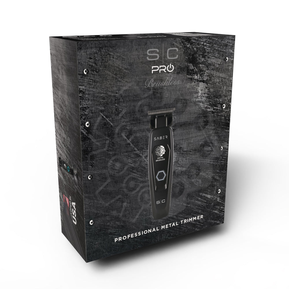 Stylecraft Saber black metal body in hand with ergonomic grip