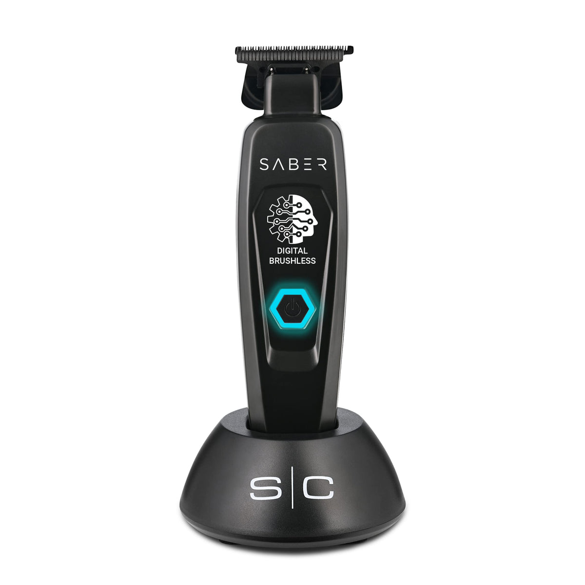 Stylecraft Saber cordless hair trimmer front view for precise grooming on the go