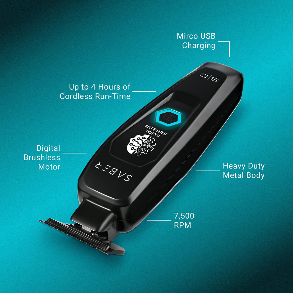 Stylecraft Saber digital brushless motor close up shows powerful cutting performance