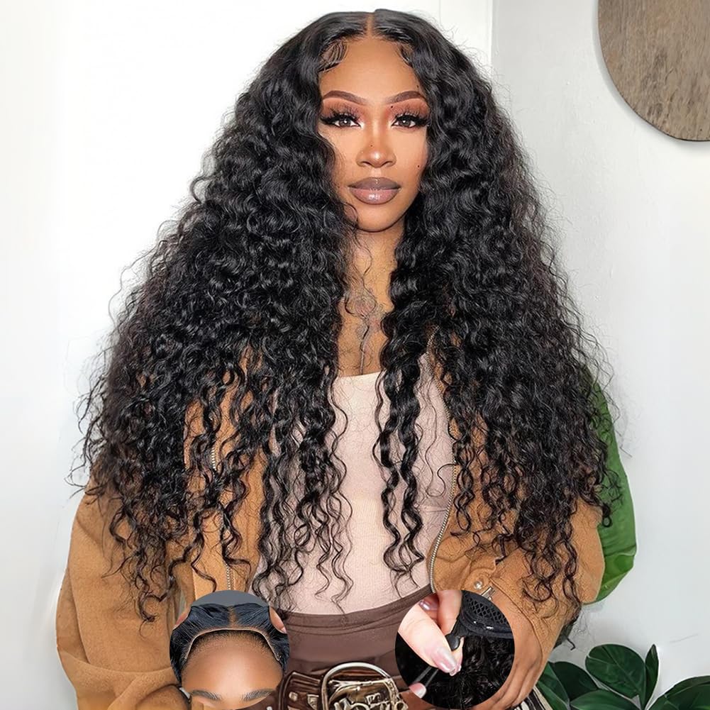 StyleLife Wear and Go glueless wig with deep wave texture for effortless styling