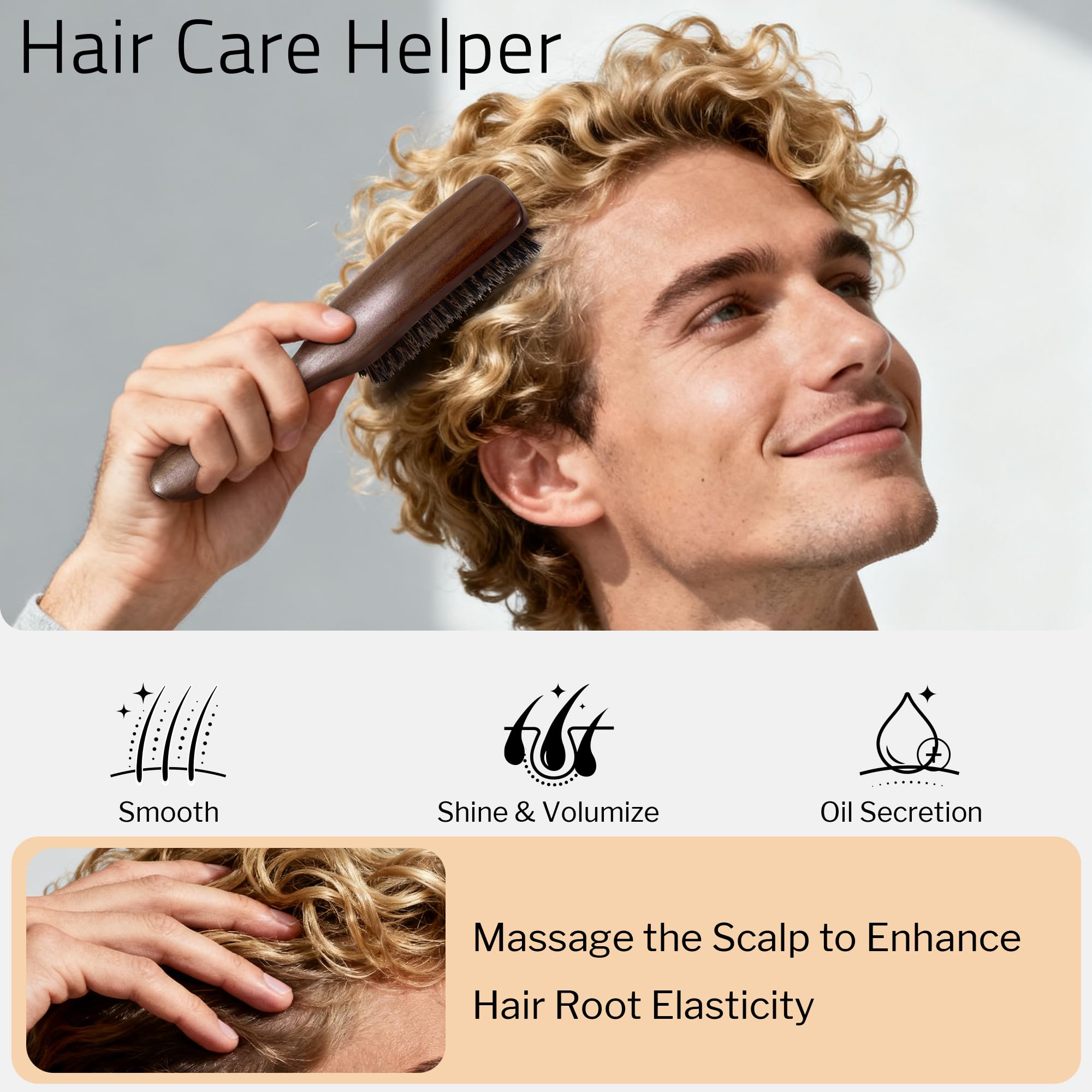 Stylemate scalp-friendly bristles distribute oils for natural shine