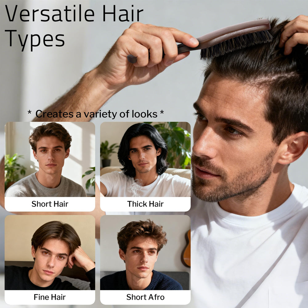 Stylemate stiff-bristle design penetrates thick hair for defined styling