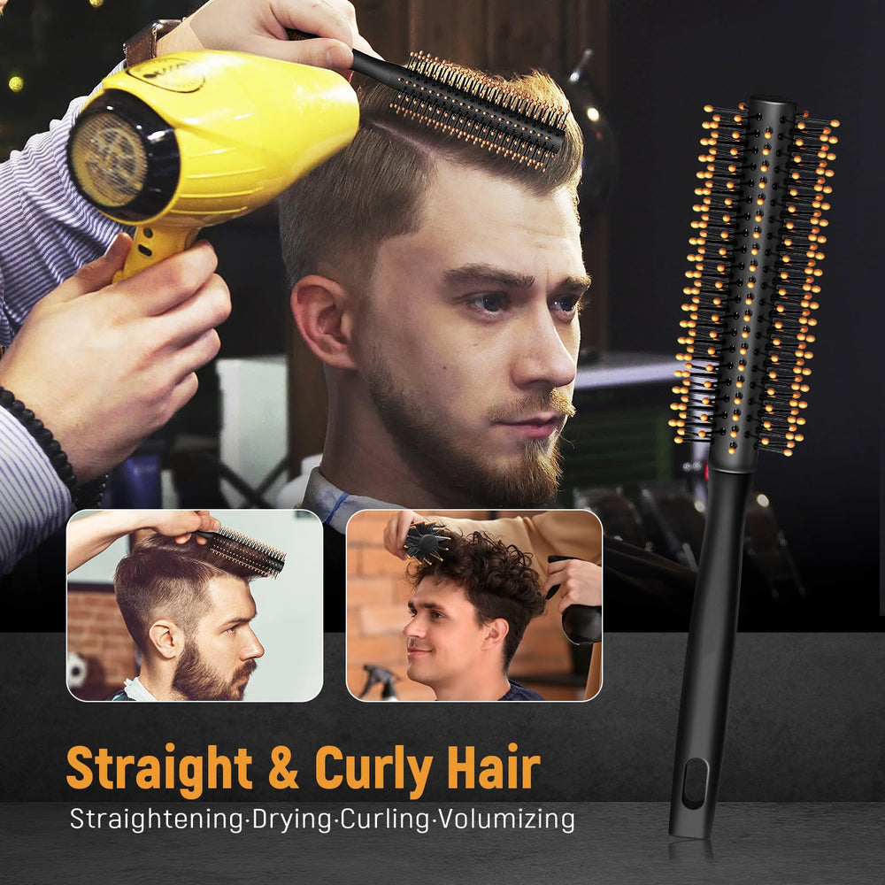 Stylemate pompadour comb defines height for a polished pompadour.