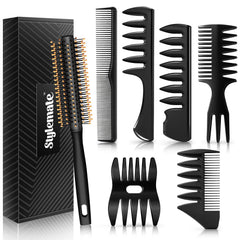 Stylemate roller brush adds volume to the quiff and texture.
