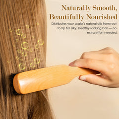 STYLEMATE Slick Back Brush ergonomic wooden handle for comfortable daily styling
