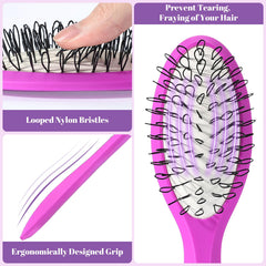 StyleMate Soft-Loop Bristles closeup reduce friction for smooth wig grooming.