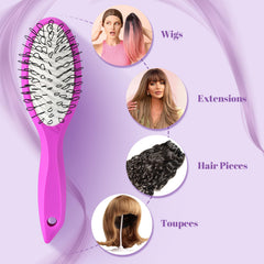 StyleMate Wide-Tooth Comb detangles gently to preserve fullness and fibers.