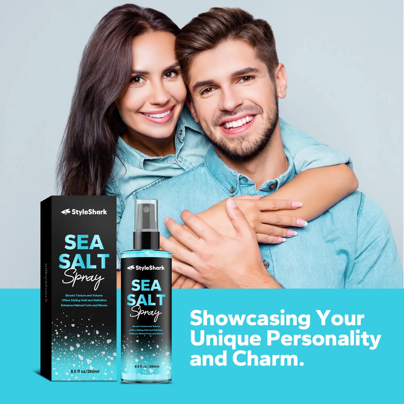 StyleShark Sea Salt Spray with kelp and red algae for healthy-looking texture