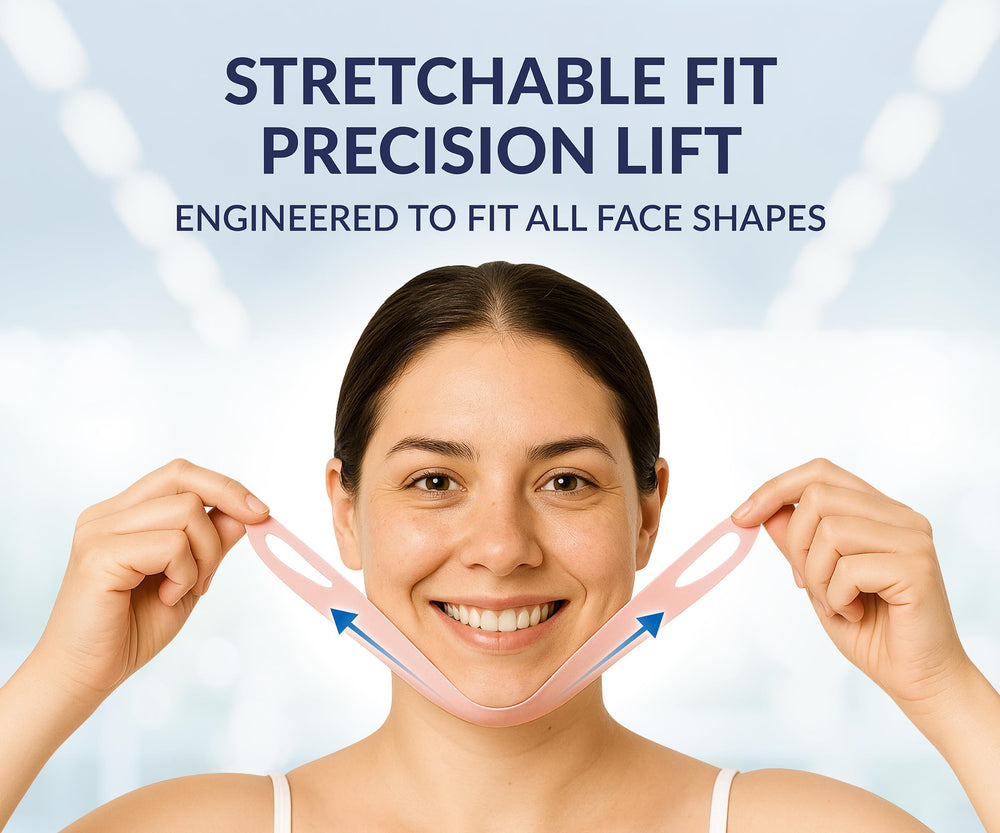 Stylia collagen face mask complements night-time lifting and toning routines.