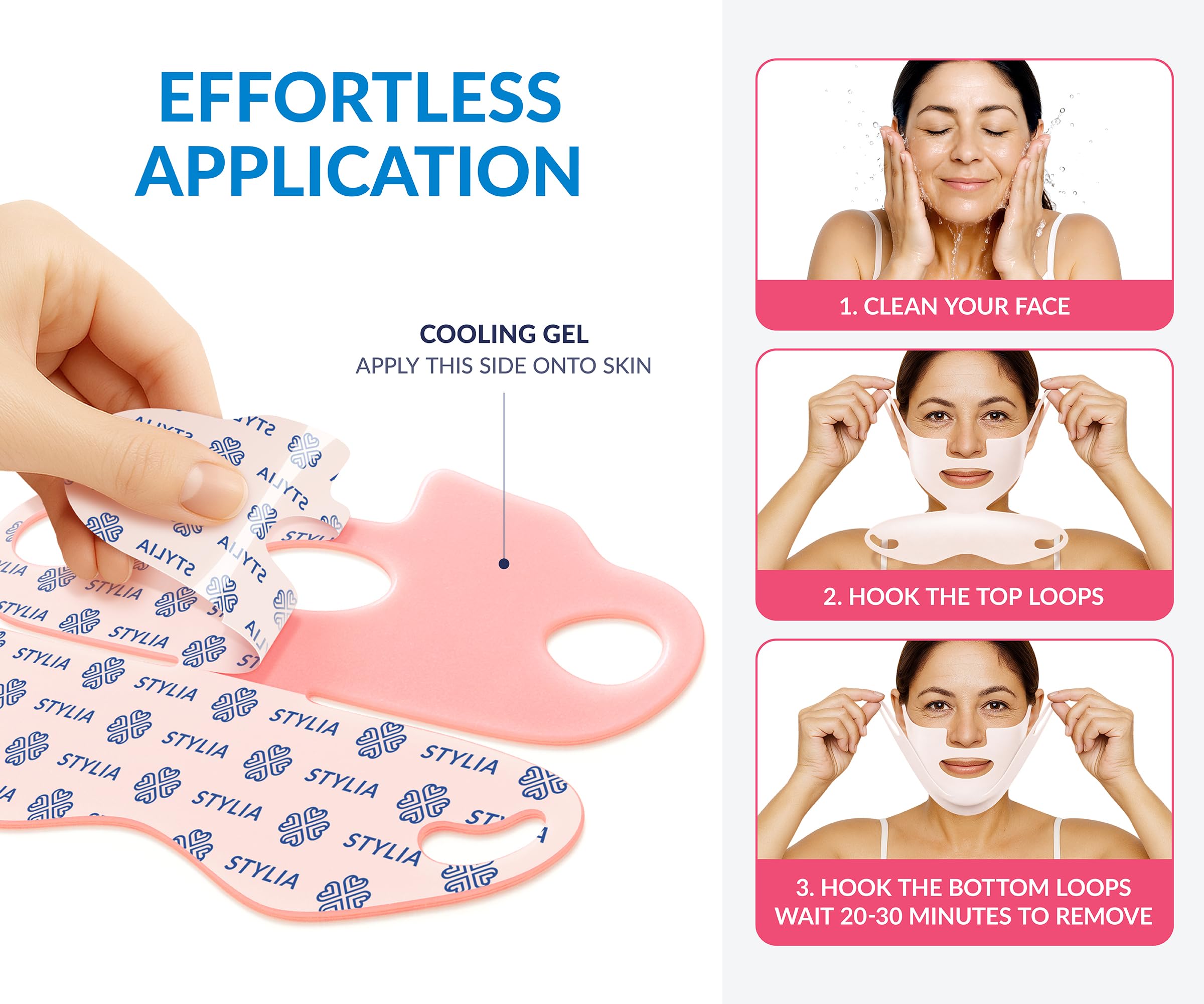 Stylia MaxiLift aloe vera detail suggests soothing hydration for the skin.