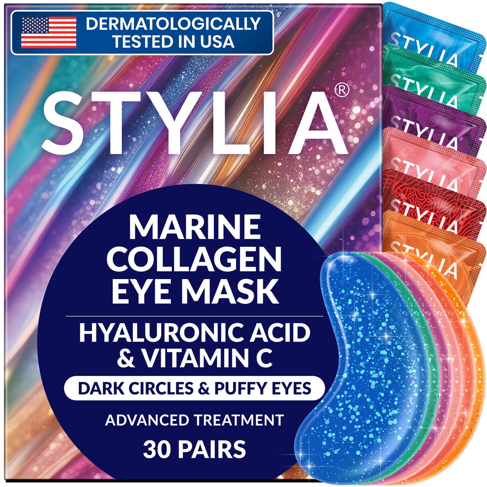Stylia parches ojeras colágeno vitamina-C, refrescantes y humectantes.