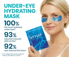 Stylia parches ojeras extracto de perla, piel más suave y luminosa.