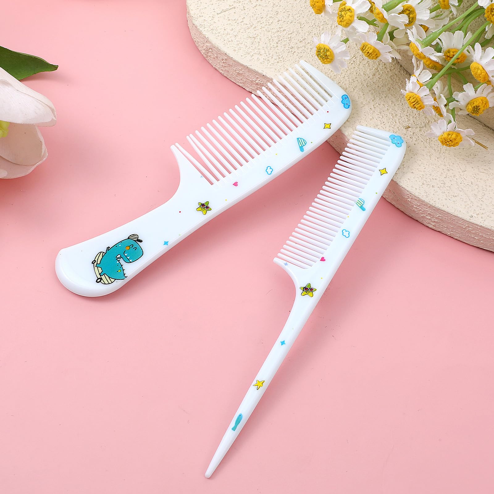 Styquenzer blue pattern travel-ready hair comb set in compact packaging