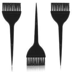 Styquenzer hair dye brush 3-pack with ergonomic black handles for precise, even color application.