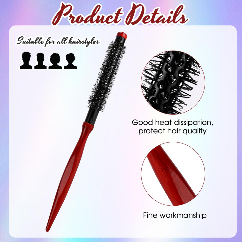Styquenzer mini roller brush nylon bristles offer durable heat resistance for versatile styling