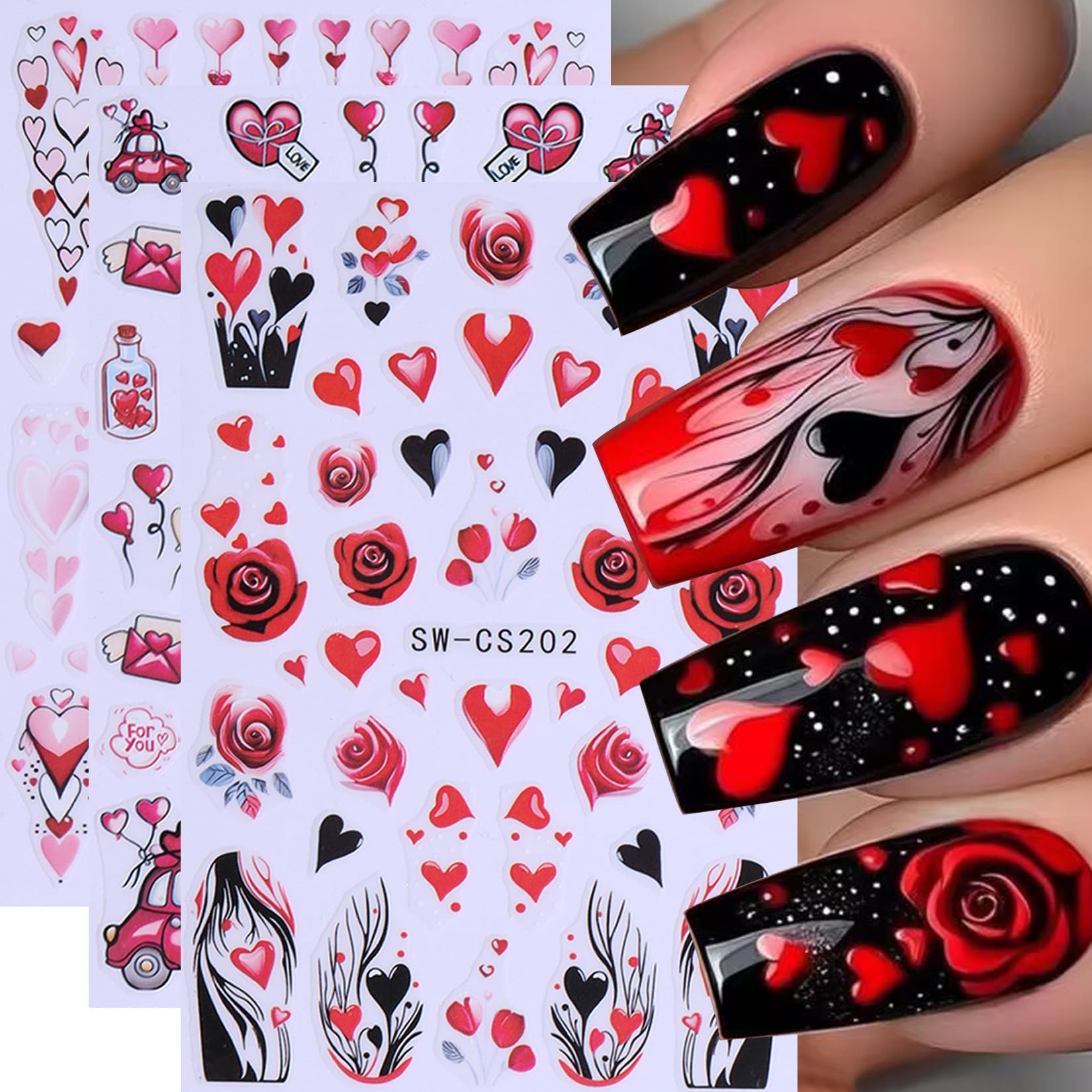 STZPRONAIL envelope stickers add charming, gift-inspired nail details.