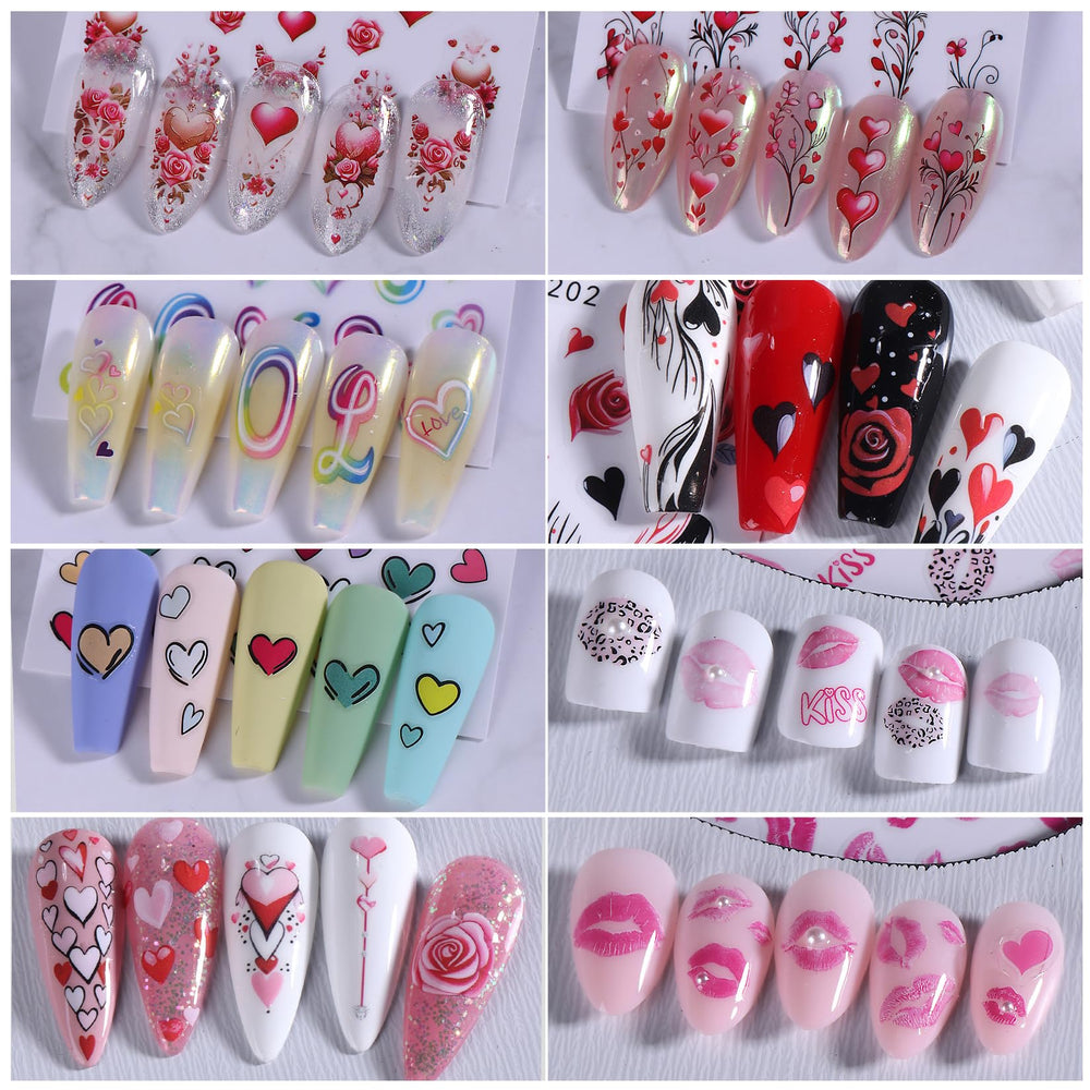 STZPRONAIL pink curved tweezers help precise decal placement.