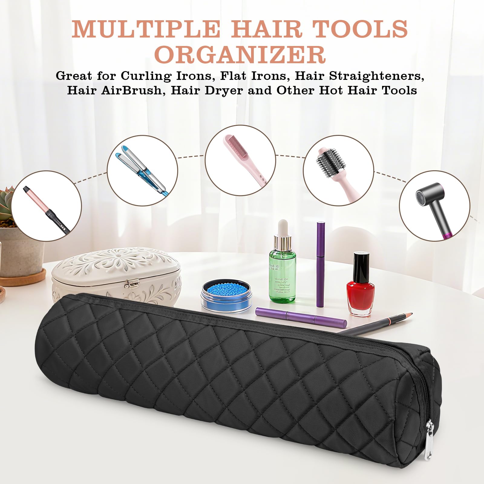 Suafrnut travel-friendly bag suitable for home, gym, and salon storage