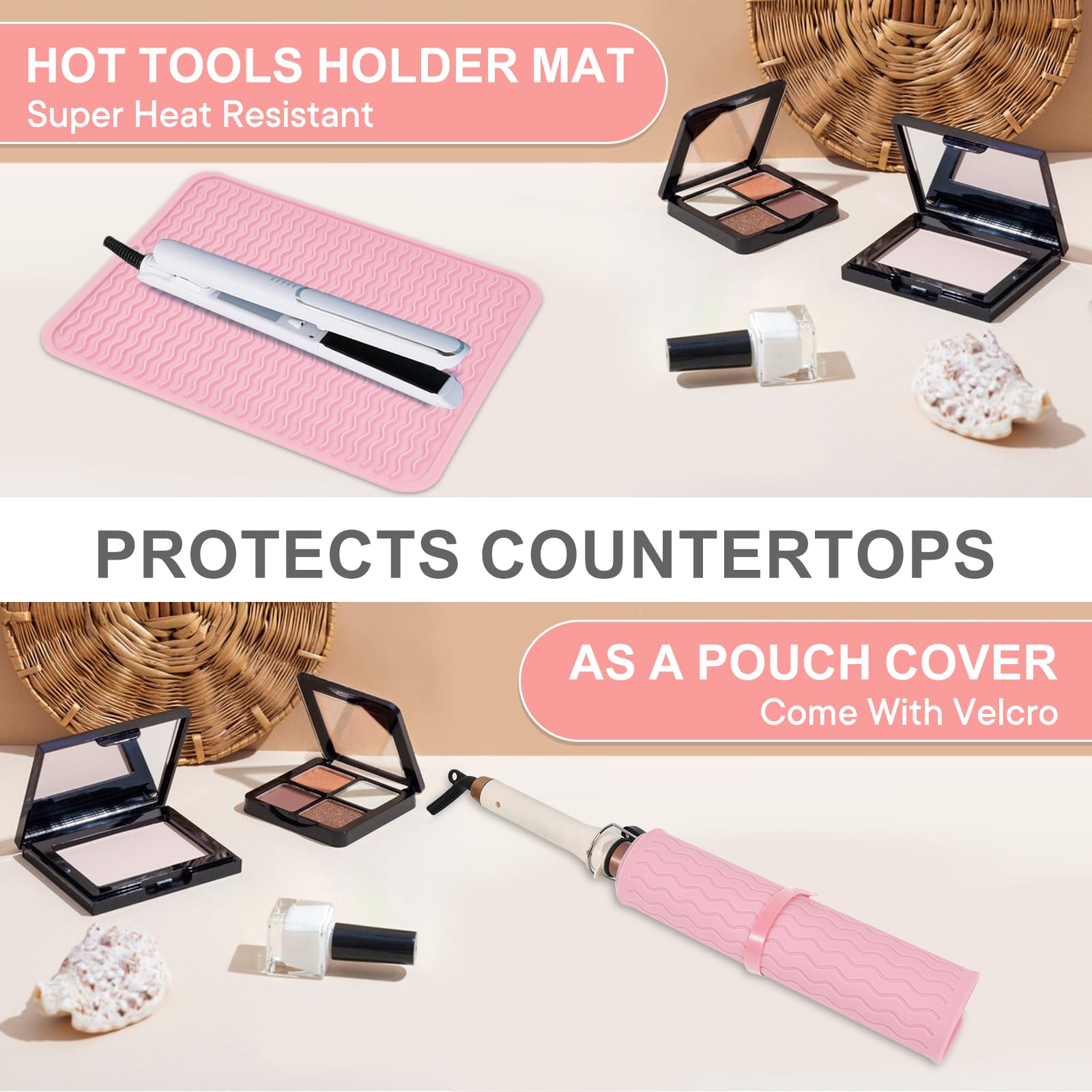 Suafrnut anti-slip wave texture keeps hot tools stable.