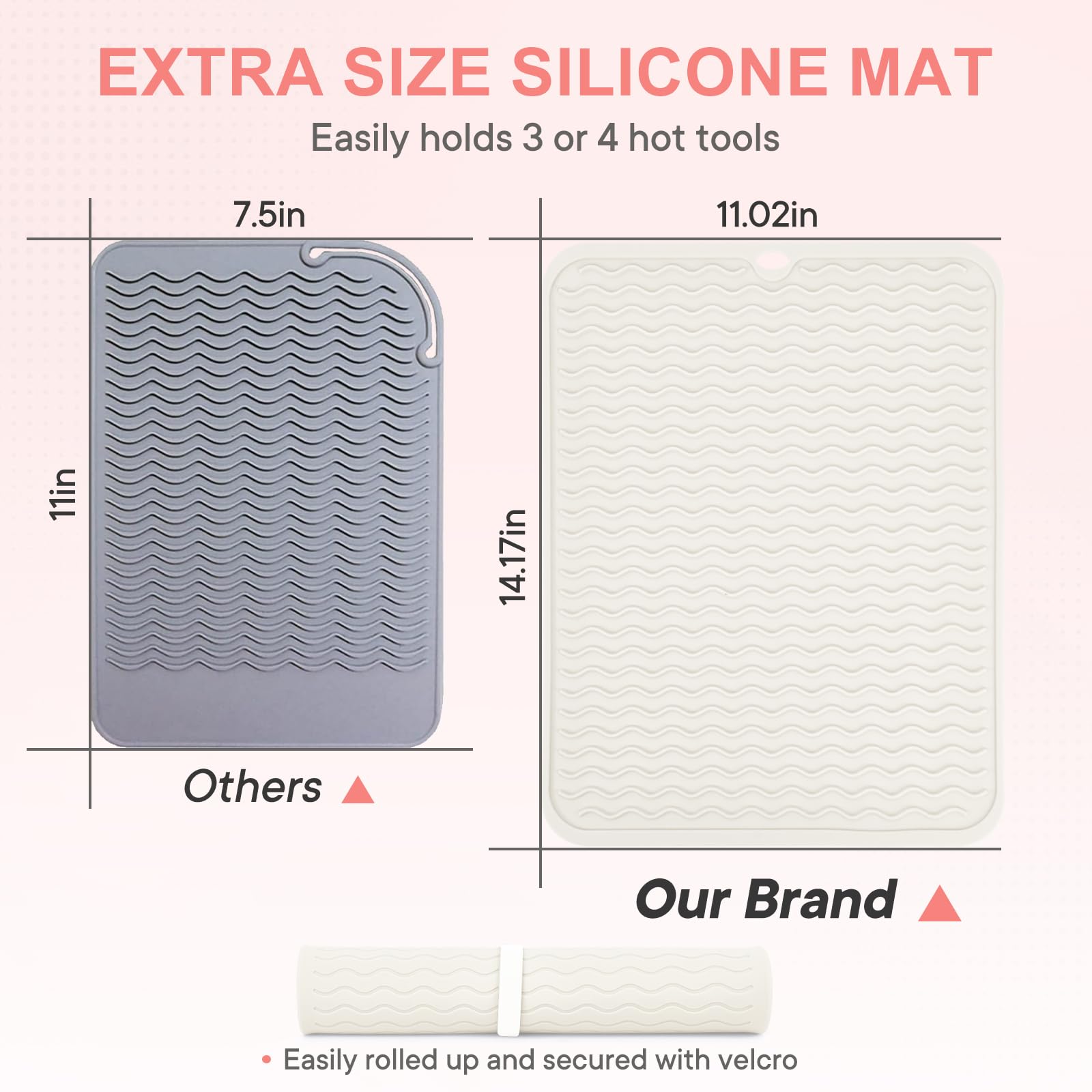 Suafrnut mat with hanging hole design keeping tools organized after use.