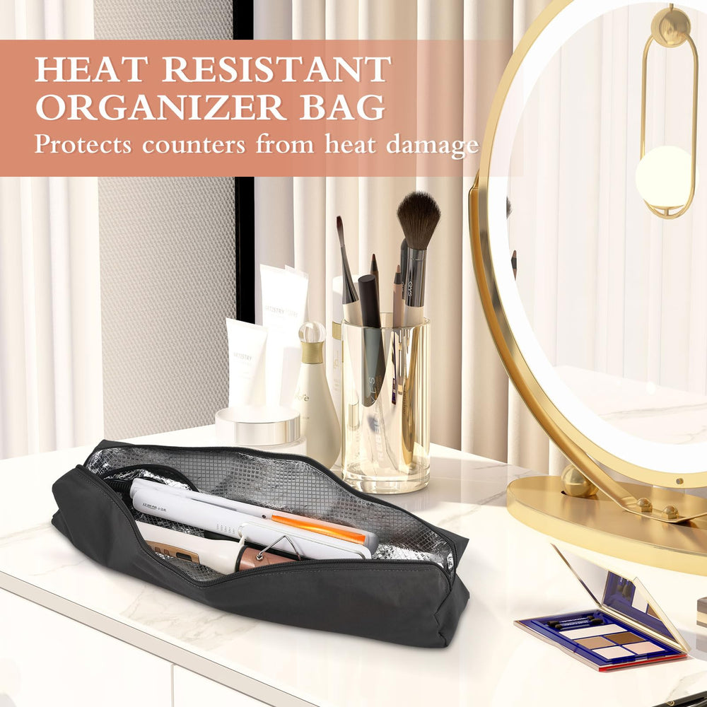 Suafrnut interior view reveals organized compartments protecting hot tools during travel