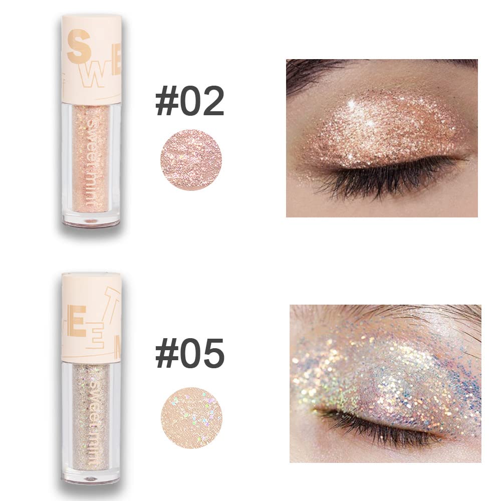 SUake sombra líquida para párpados, acabado shimmer y textura suave para aplicar fácilmente