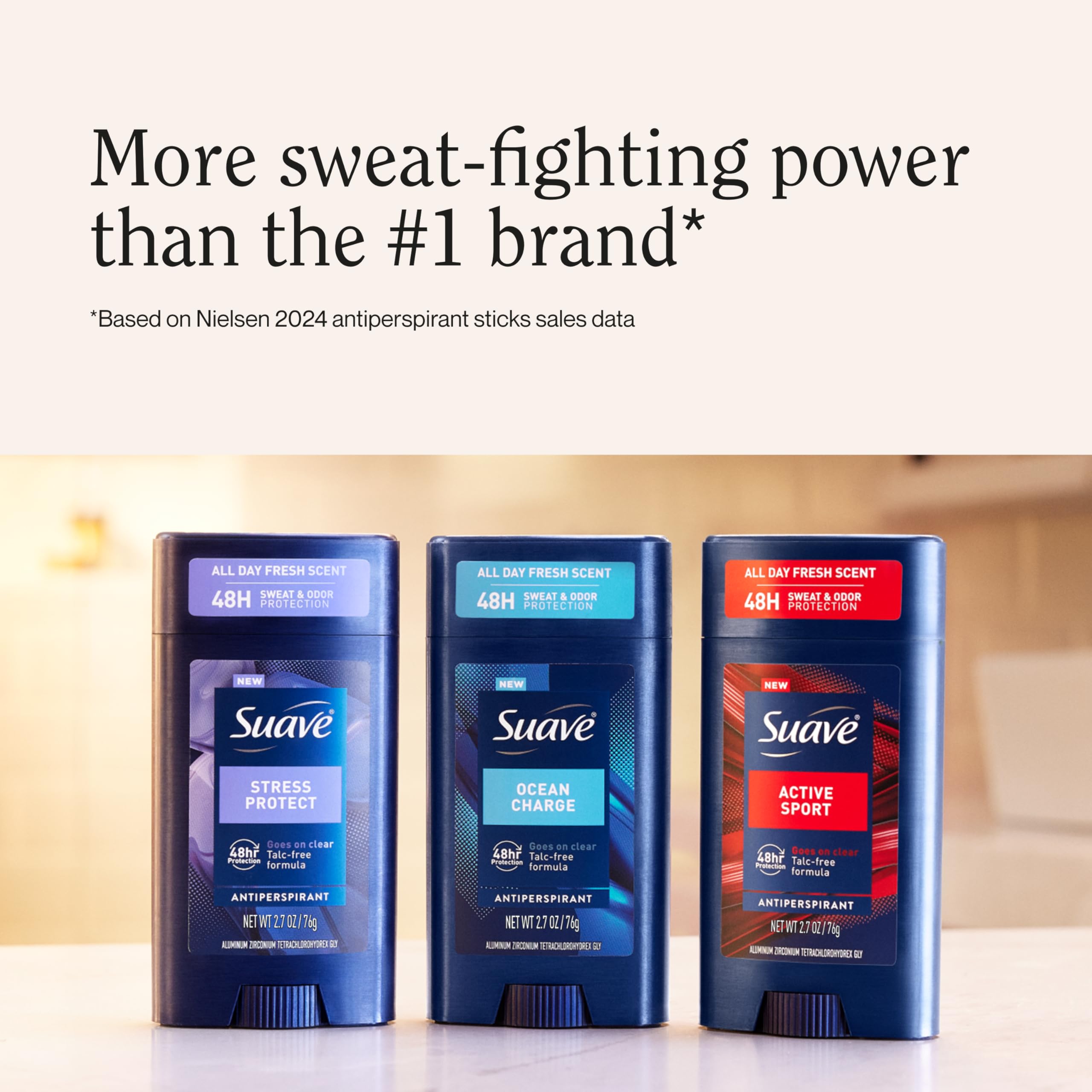 Suave Active Sport in gym and office use scenario for busy days.