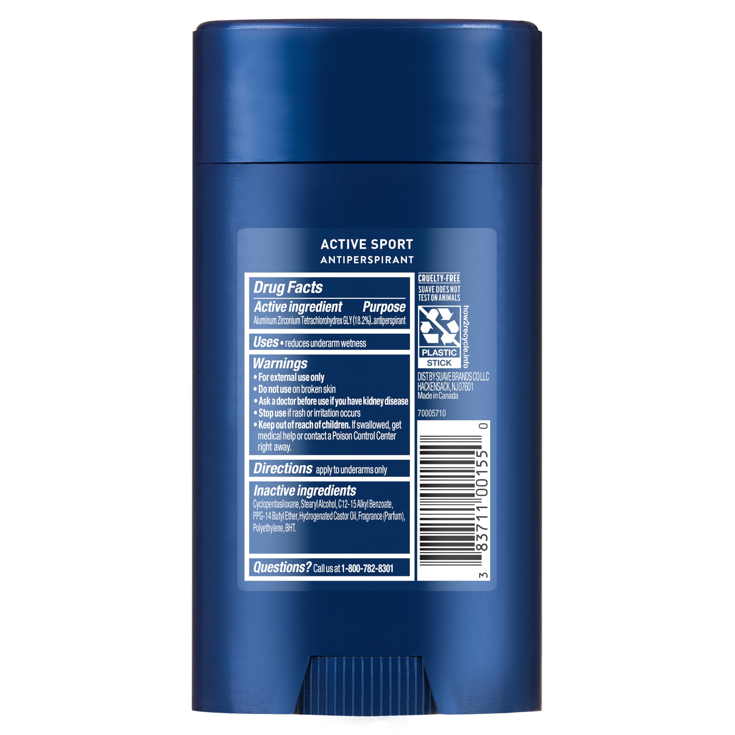 Suave Active Sport invisible shield applying clear with no residue on fabric.