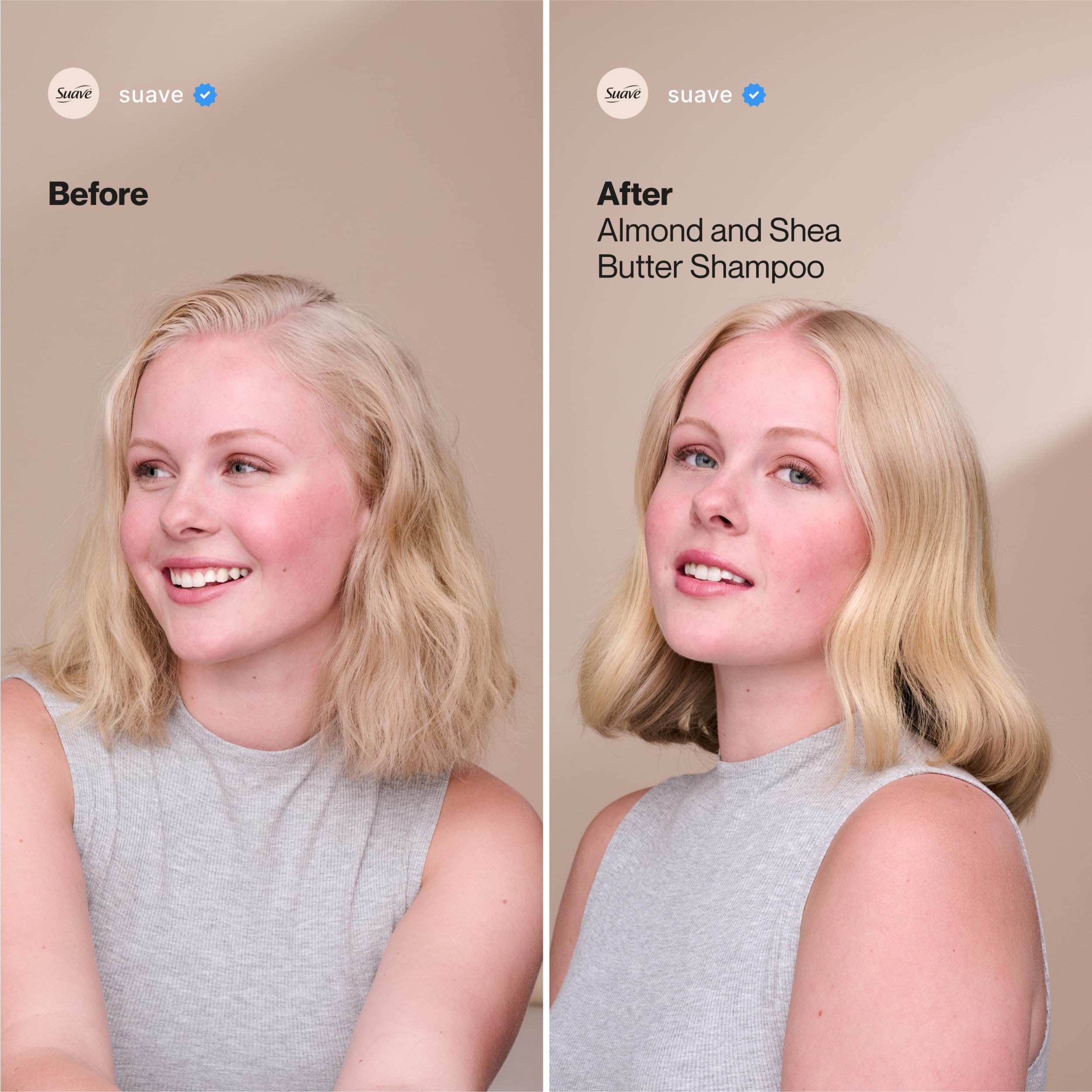 Cabello húmedo tras lavado con Suave: resultados más suaves