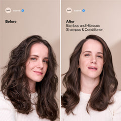 Pelo desenredado con ayuda de Suave Acondicionador Voluminizador.